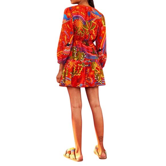 FARM Rio Magic Forest Mini in Red Toucan Tropical Cotton Dress - Picture 3 of 4